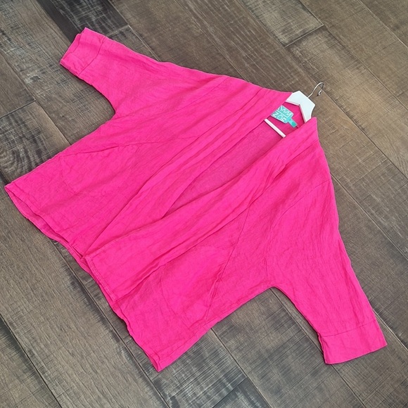 NWOT ZOE MARBELLA 100% LINEN JACKET WITH POCKET SIZE OS - Picture 15 of 17